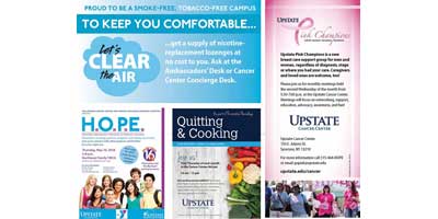 Materials promote programs and events that support patients' health.