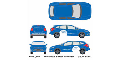 Vehicle graphics for Upstate's courier service