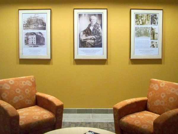 Marketing creates specialty artwork such as this lobby display at our downtown residence hall.