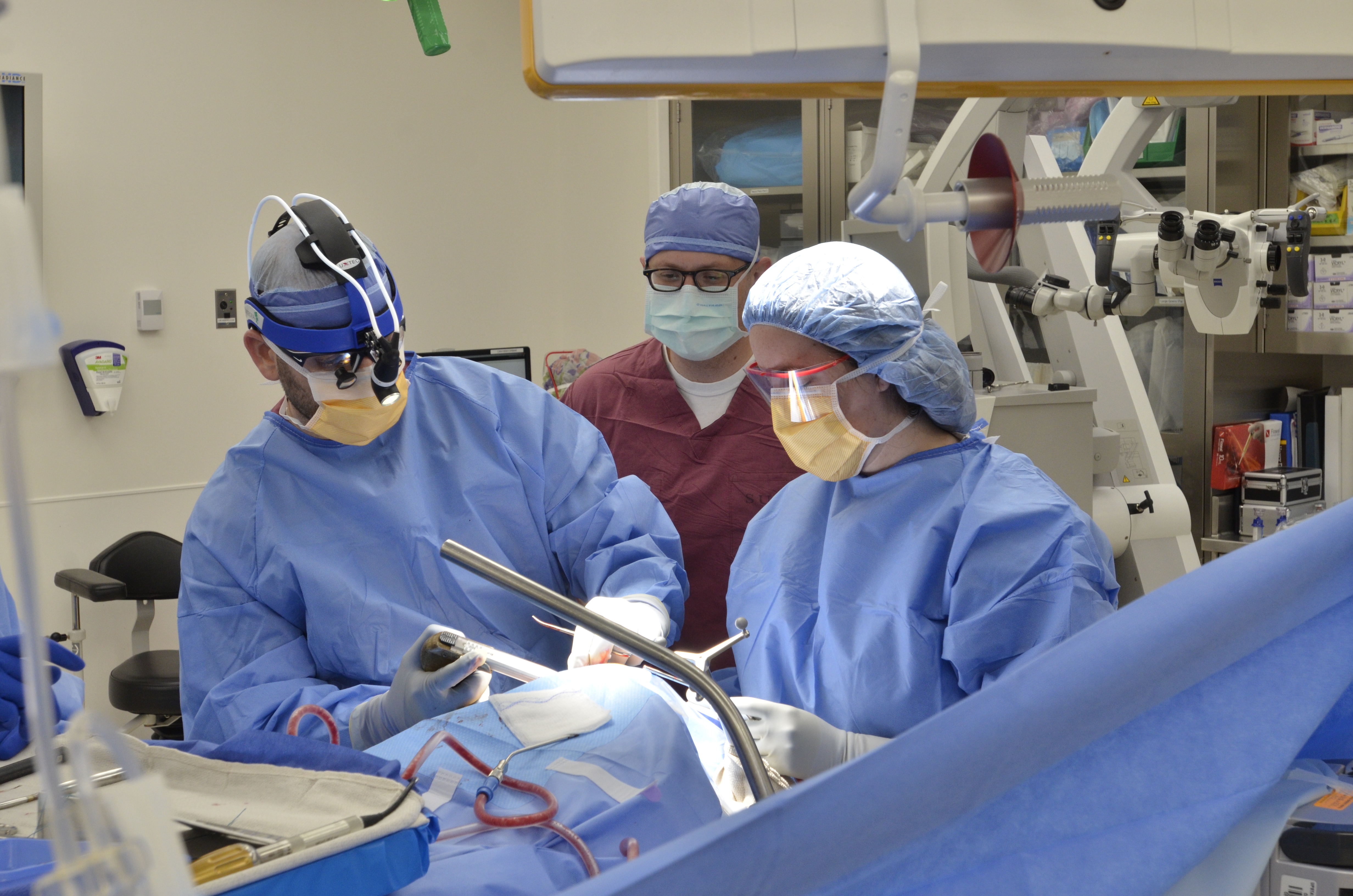 Dr. Gould preforming surgery. 