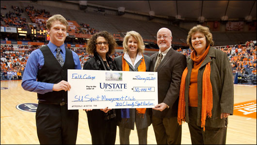 Syracuse University Sports Management Club donates to Upstate Cancer Center