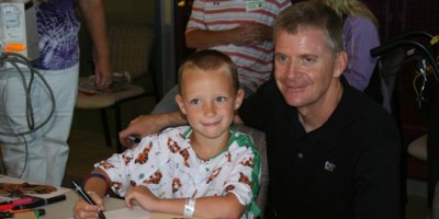 NASCAR driver Jeff Burton visits Upstate Golisano Children's Hospital