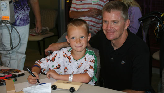 NASCAR driver Jeff Burton visits Upstate Golisano Children's Hospital