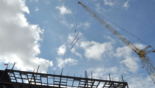 Signed beams placed, represent the heart and soul of Upstate Cancer Center