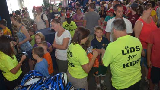 Bike Helmet Giveaway at the NYS Fair