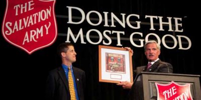 Upstate President Smith receives Community Spirit Award from the Syracuse Area Salvation Army