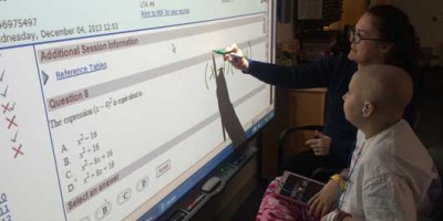 Interactive Smart Board now part of the educational technology at Upstate Golisano Children Hospital