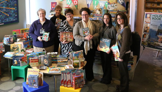Barnes and Noble Clay donates 1,205 new books