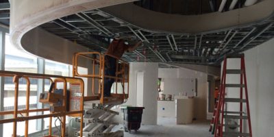 Upstate Cancer Center interior spaces take shape