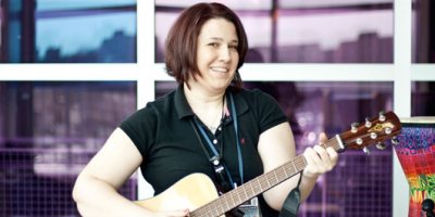 Clare Arezina talks about music therapy at OCC