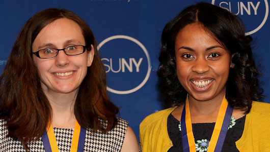Daniella Palermo and Tiffany Telarico Caza receive Chancellor's Awards for Student Excellence