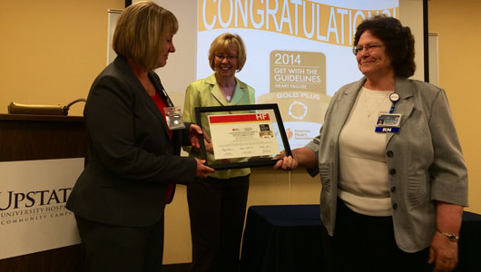 Upstate University Hospital recognized with quality achievement award for heart failure care