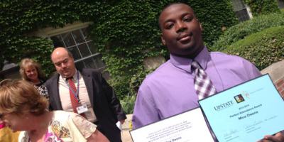Mica Owens honored for perfect attendance at Project SEARCH