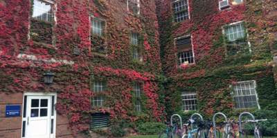 Weiskotten Hall is finally seeing some fall color