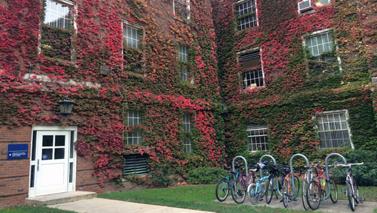 Weiskotten Hall is finally seeing some fall color