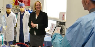 Mahoney visits College of Health Professions