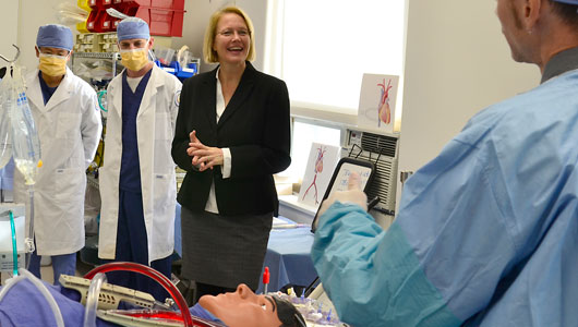 Mahoney visits College of Health Professions
