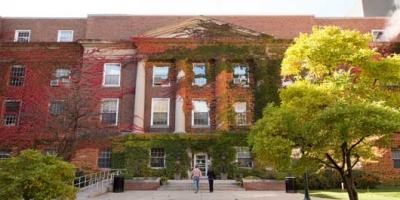 Weiskotten Hall courtyard looks beautiful in November