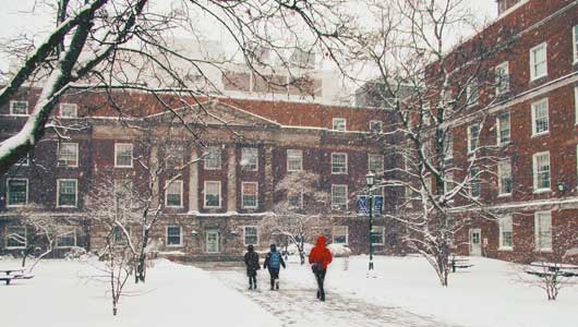 Snow at Weiskotten Hall