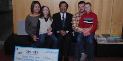 Hydrocephalus research at Upstate receives $10,000 in support from grateful patient family