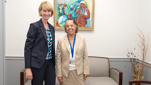 Chancellor-elect Kristina Johnson, MS, PhD, visit SUNY Upstate