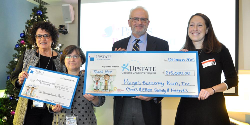 Paige's Butterfly Run presents $215,000 donation for pediatric cancer care, research at Upstate