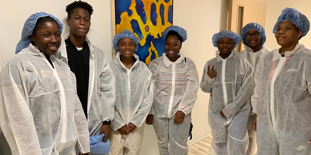 Inspire students are set for a tour of the Operating Room