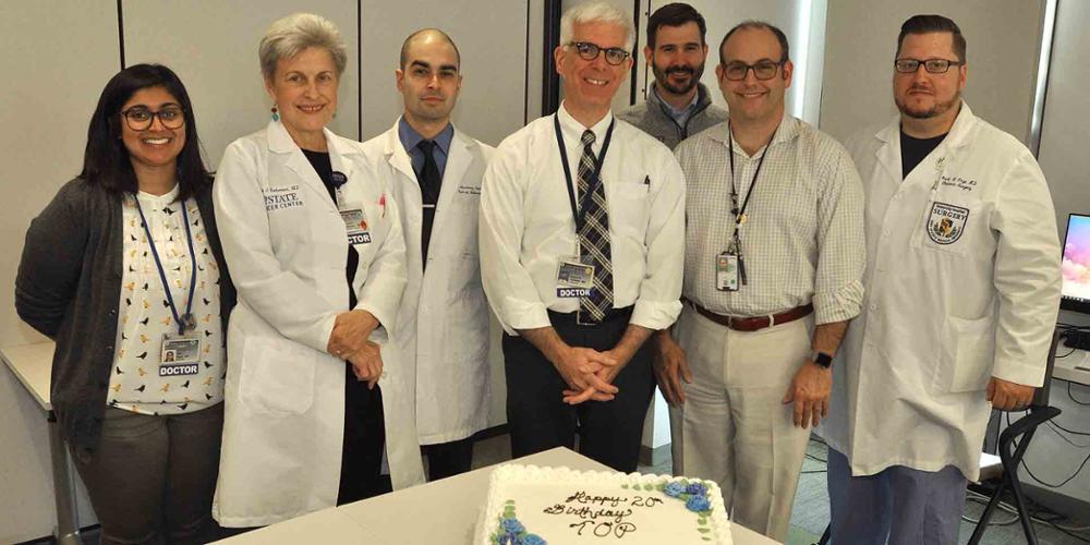 Members of the Upstate Thoracic Oncology Program celebrate its 20th anniversary.