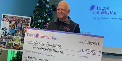 Upstate Golisano Children’s Hospital receives $210,000 donation from Paige’s Butterfly Run