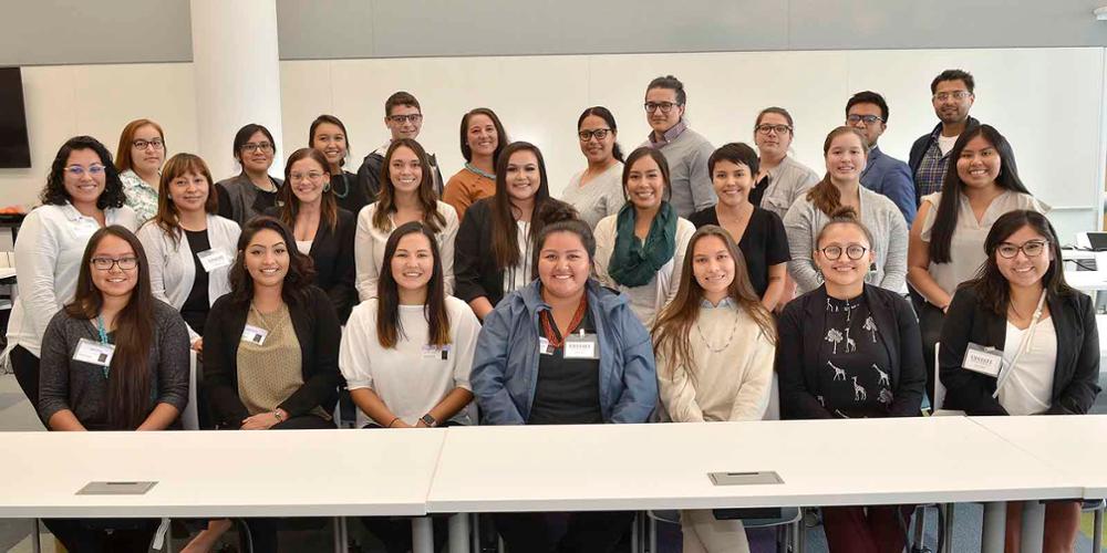 The 2019 class of attendees to the pre-admission workshop for Native American students.