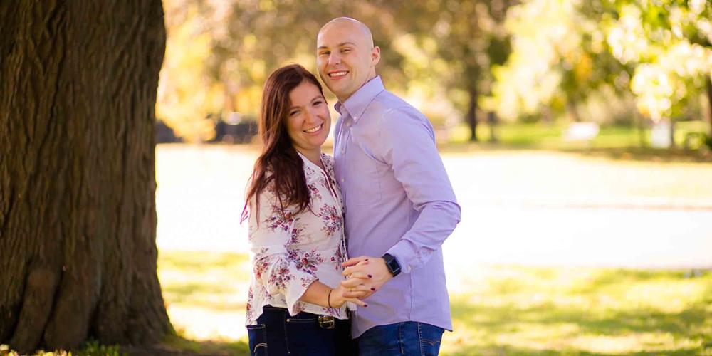 Photo of Jared Sweeney and his fiancee Amanda Benacquisto.