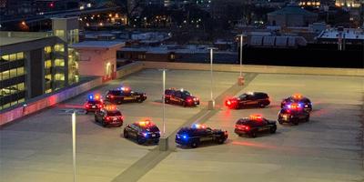 Patrol cars send heart-shaped messages to Upstate nurses on National Nurses Day