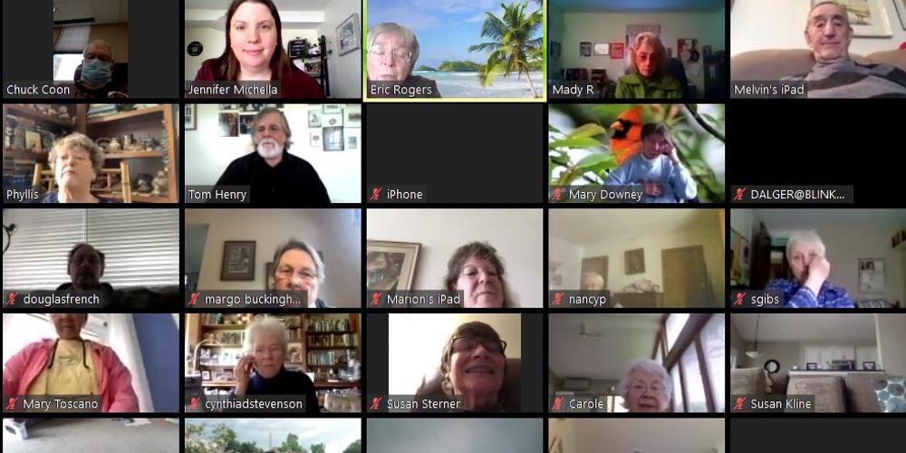 A screen capture from a recent Oasis Zoom meeting.