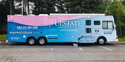 Upstate’s Mammo Van to be used for mobile COVID-19 testing site
