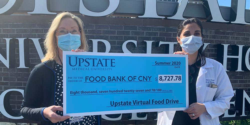 The two-week virtual food drive raised $8,727.78 to help the Food Bank of Central New York meet an increased demand for services from families affected by the pandemic.