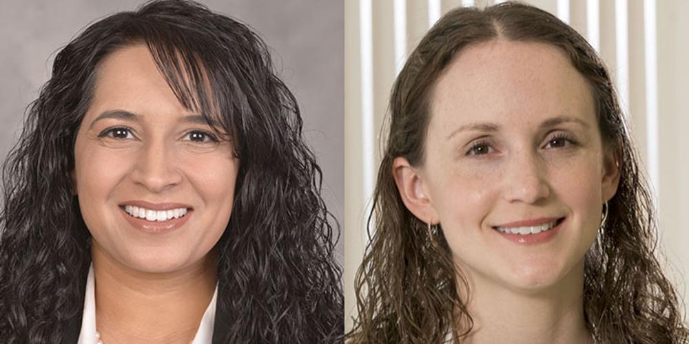 Headshots of Upstate breast cancer surgeons Ranjna Sharma and Lisa Lai.