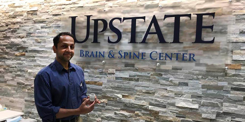 Dr Reddy with DBS device
