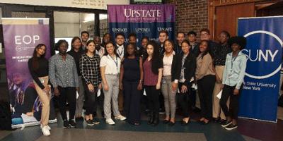 After meeting with inaugural class of 23 students in Pre-Medical Opportunity Program at Upstate Medical, SUNY chancellor announces he will double investment in program