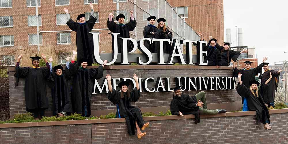 Upstate's 2021 Commencement ceremonies will be held in-person and virtually. 