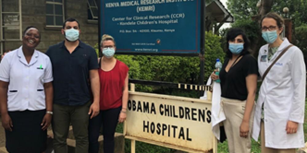 In Kenya, the Upstate team engages in bedside clinical teaching and case-based learning