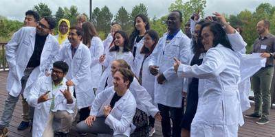 Retreat celebrates white coats and research