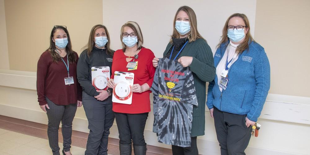 The Burn Center has partnered with local fire departments to distribute more than 160 smoke alarms as part of its Install the Device & Save a Life program.