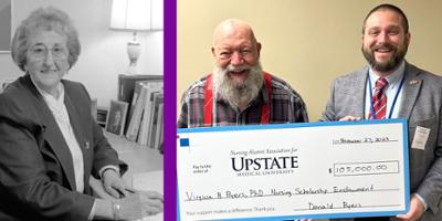 Upstate Nursing Alumni Association receives historic $105,000 gift to establish nursing scholarship endowment