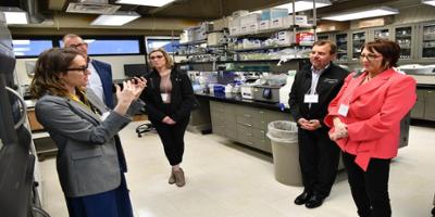 Baldwin Fund tours Upstate, visits with researchers to learn about Fund’s impact on breast cancer research