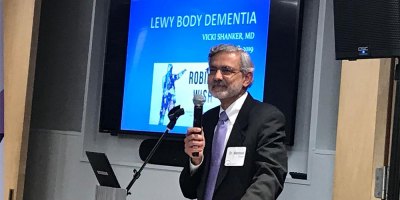 Interim President Dewan speaks at a SUNY symposium