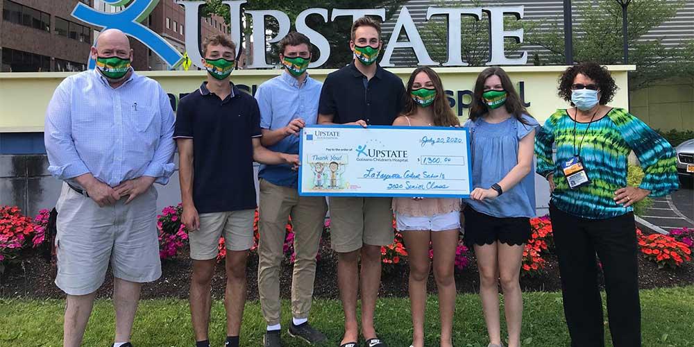 YOUTHFUL BENEFACTORS: Upstate Golisano Children’s Hospital was the beneficiary of the generosity of the Lafayette Central School District’s Class of 2020. Despite all the setbacks for graduating senior celebrations this year, students sought to help others with a $1,300 donation to the hospital.