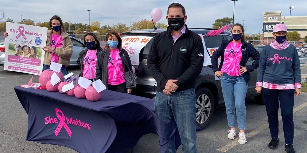 Onondaga County Executive Ryan McMahon joins members of Upstate's She Matters team at the Making Strides Against Breast Cancer event, held Oct. 18. The Upstate Cancer Center was the presenting sponsor for this year's Making Strides event.