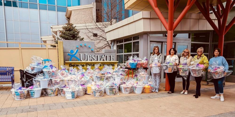SPECIAL DELIVERY: The charity Maureen's Hope Foundation made good on its Spring tradition, delivering Easter baskets to patients at Upstate Golisano Children's Hospital.