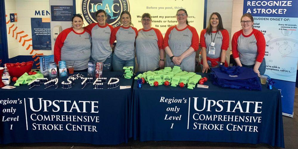  STRIKE OUT STROKE: Representatives from the Upstate Comprehensive Stroke Center team were out in force during the recent Strike Out Stroke Night at the Syracuse Mets.