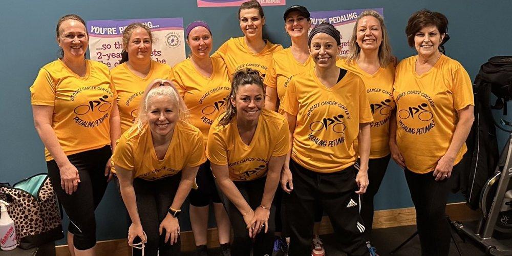 PEDAL PUSHERS:  The Upstate Cancer Center Pedaling Petunias raised more than $5,100 for Pedaling 4 Paige March 25. Funds will be earmarked for treatment, study of pediatric cancers.